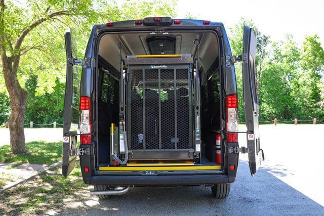 ram promaster wheelchair van with rear lift