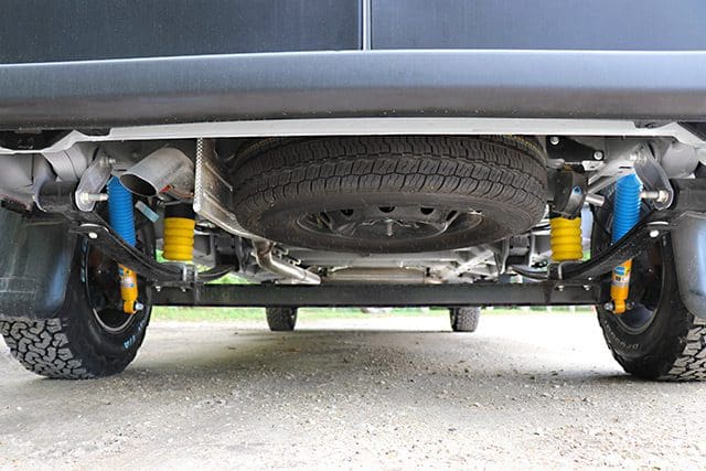 Underbody protection and spare tire