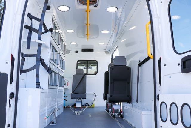 Bright, clean environment on Ram Promaster Mobile Response Van