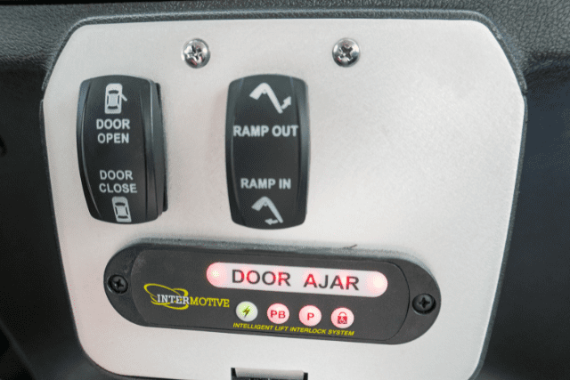 Ramp controls for driver in a MoveMobility accessible van