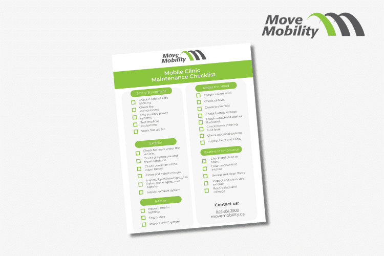 MoveMobility Mobile Clinic Maintenance Checklist