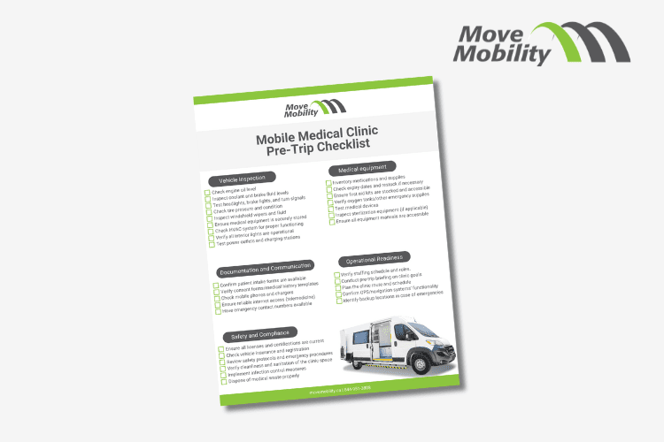 MoveMobility Mobile Clinic Pre-Trip Checklist